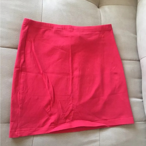 Women's Divided By H&M Coral Form Fitting Mini Skirt Size 4 - Picture 4 of 4